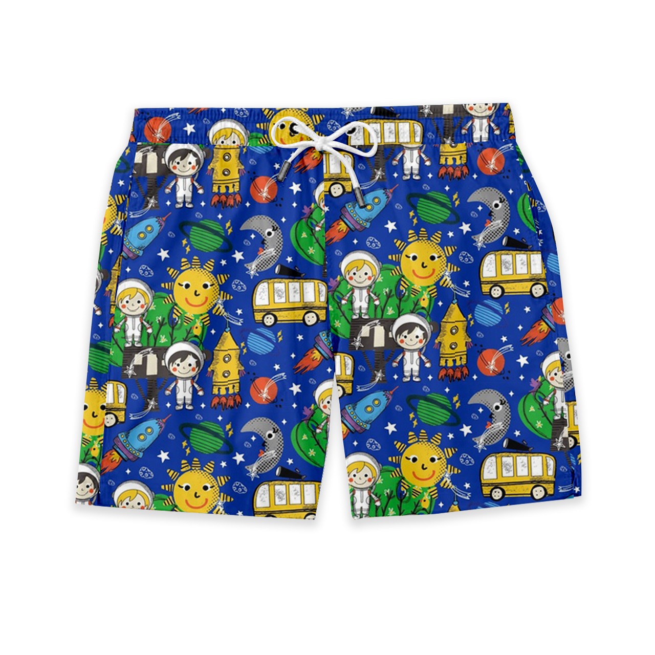Astronaut And Spaceship Kids Shorts