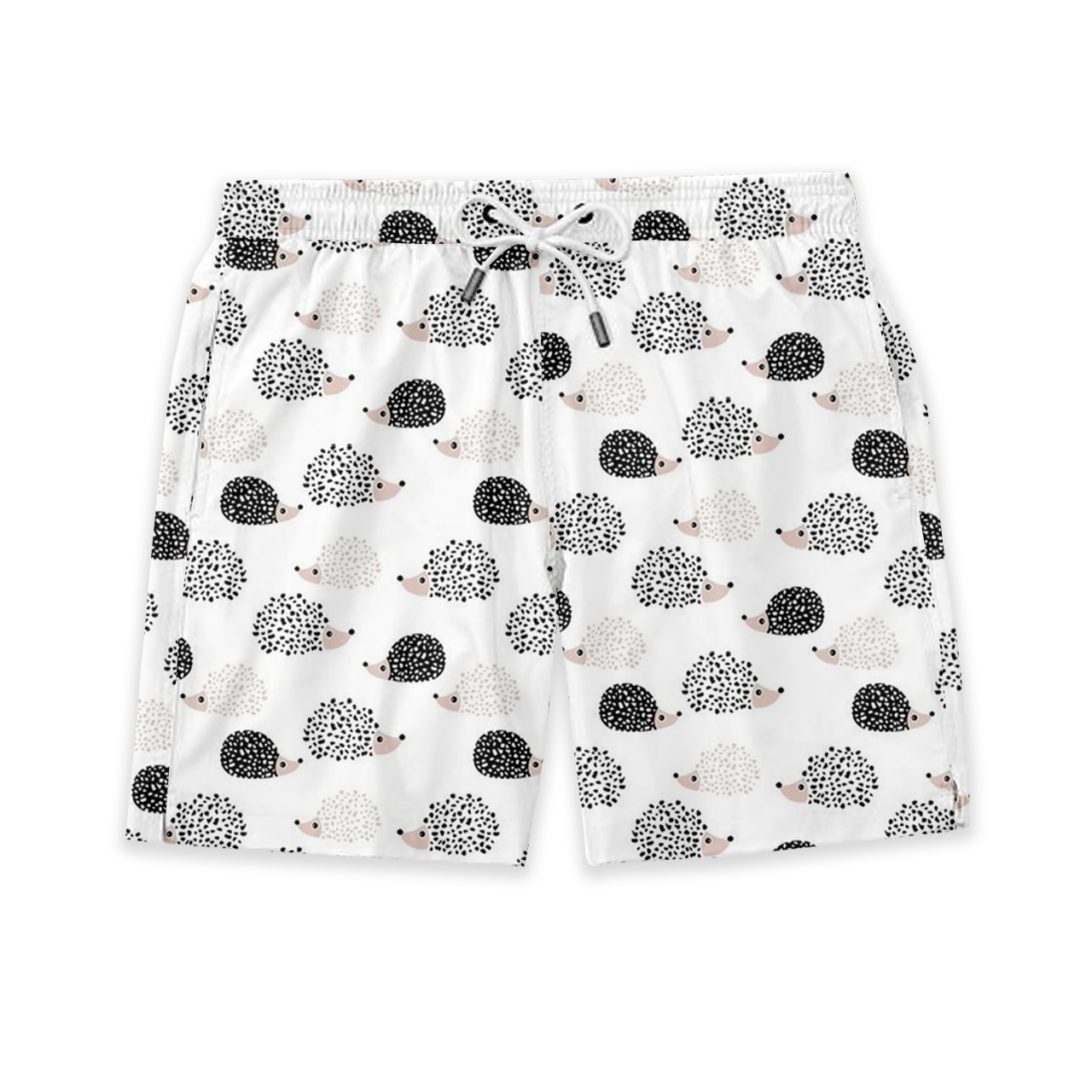 Black And White Hedgehog Kids Shorts