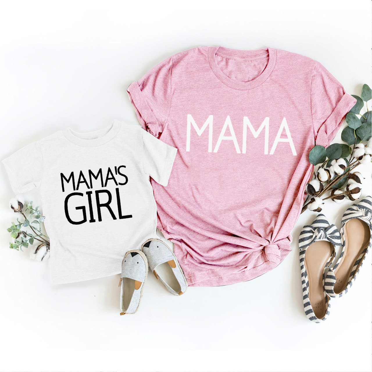 Mama or Mama's Boy & Girl Mother's Day Gift Matching T-Shirt