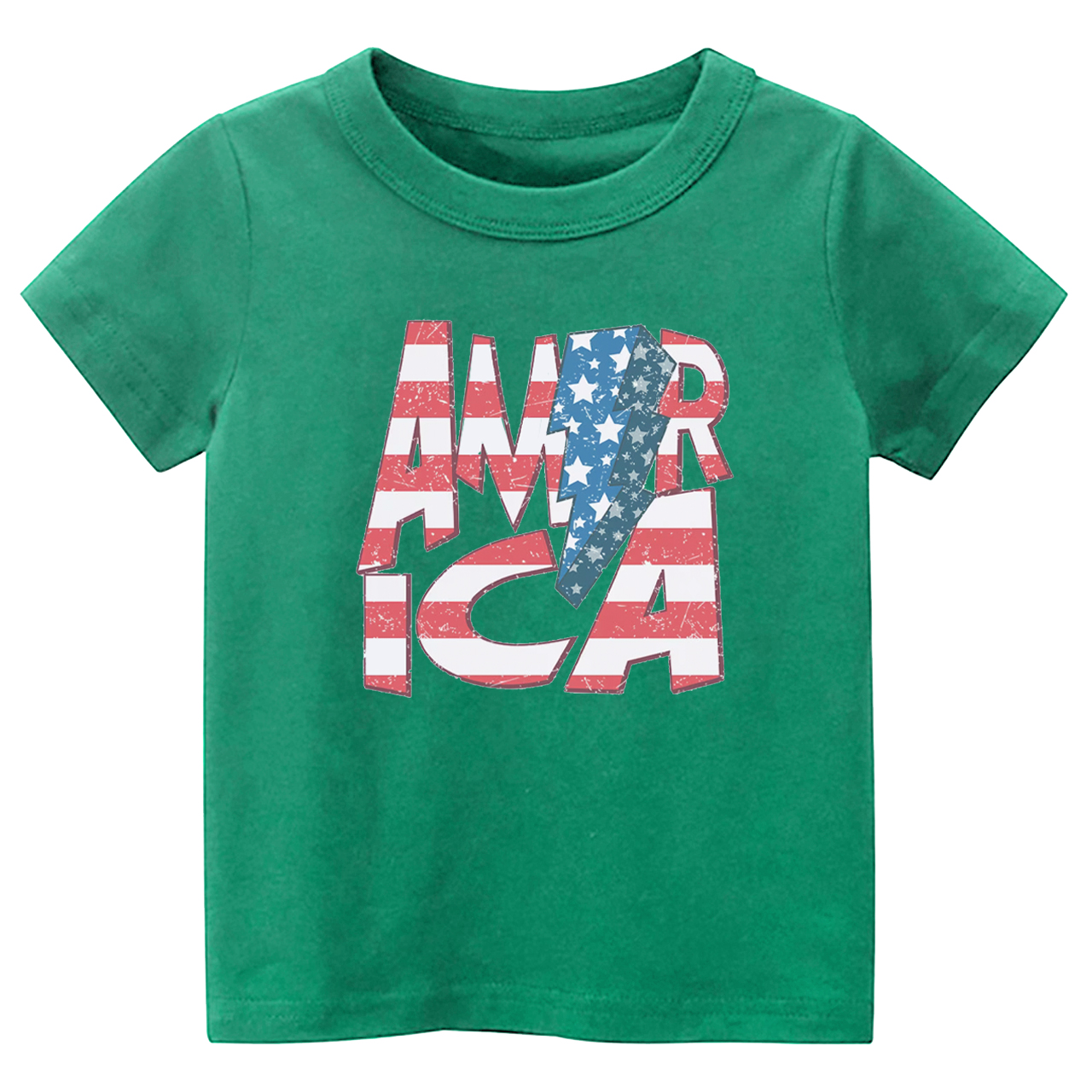 America Red Blue Flag Retro Toddler Tees