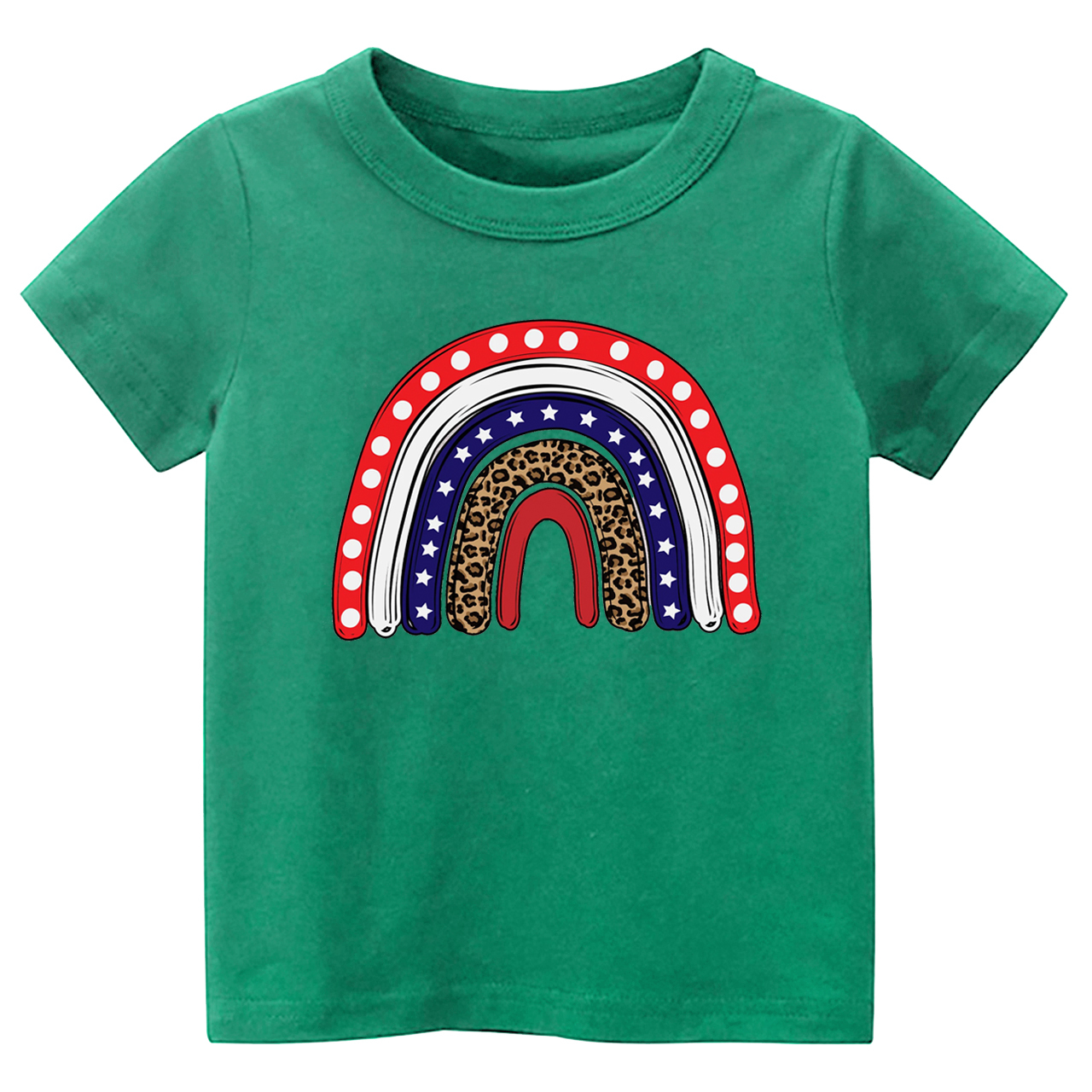 USA 4th of July Rainbow Toddler Tees