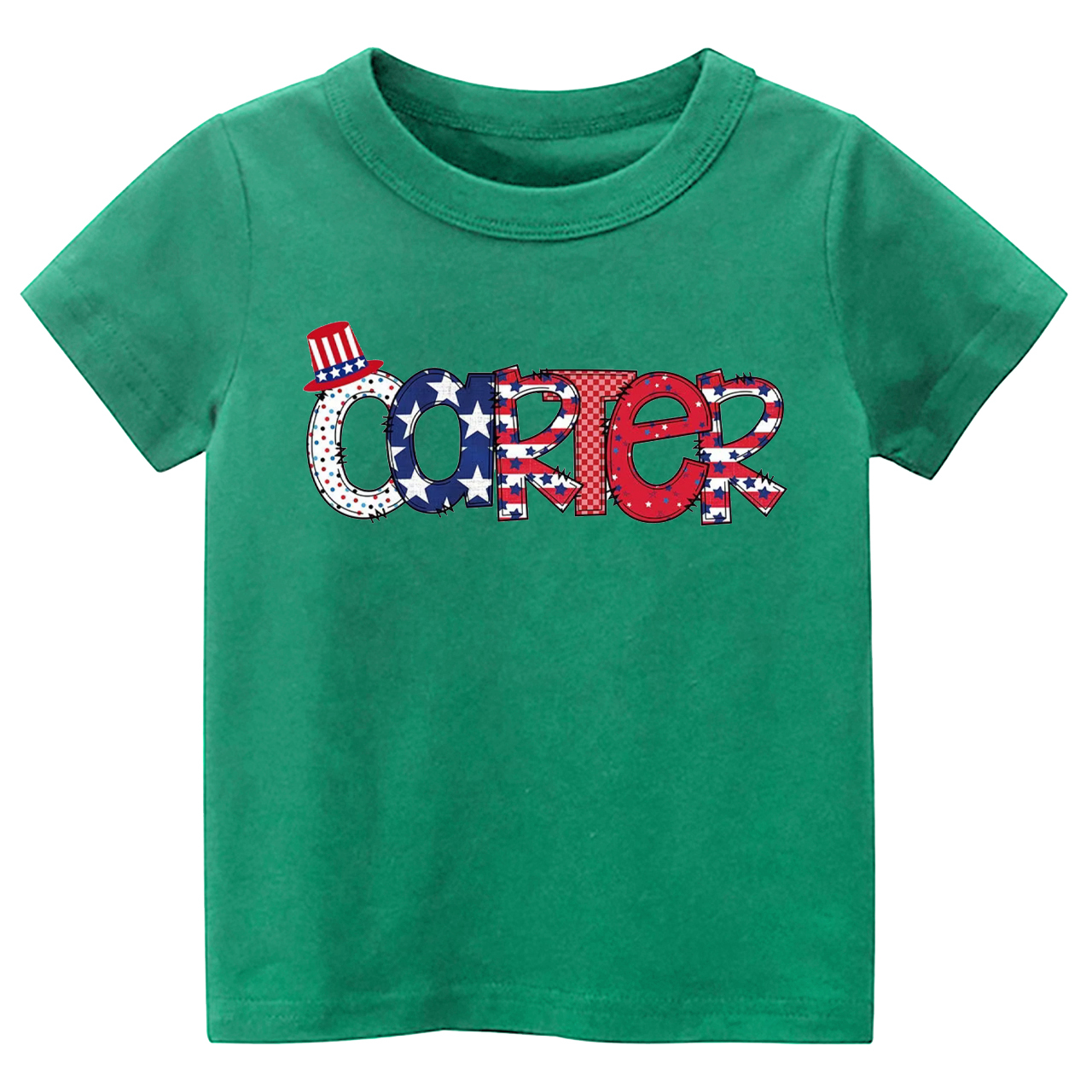 Personalized Name Fourth Of July Toddler Tees