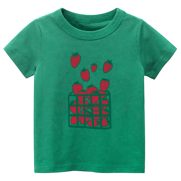 Strawberry Print Kids T-Shirts