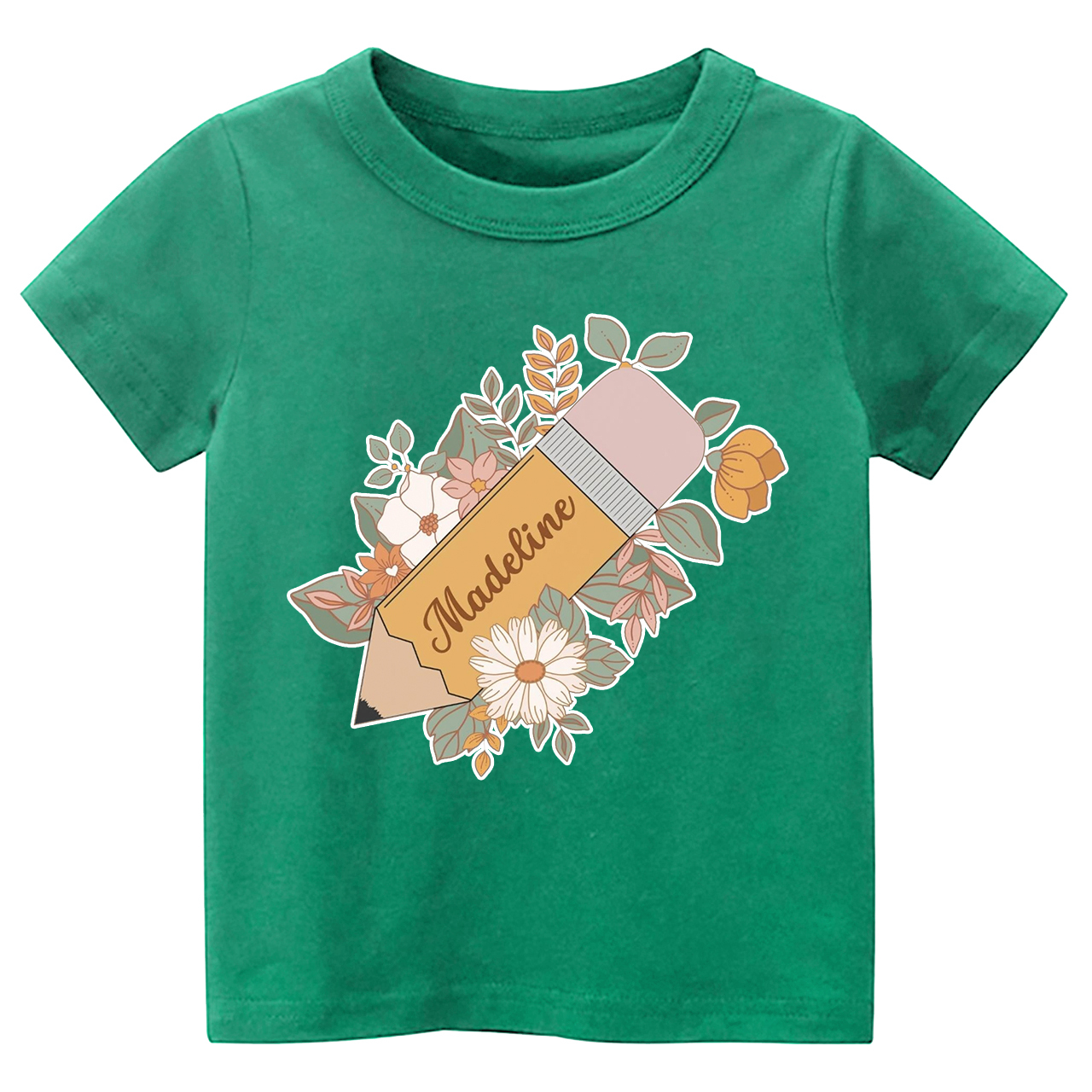 Personalized Retro Pencil Back To School Toddler Shirts