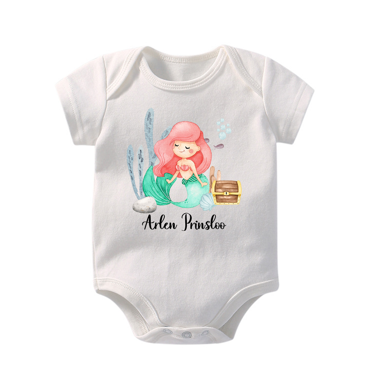 Personalized Mermaid Princess Baby Bodysuit