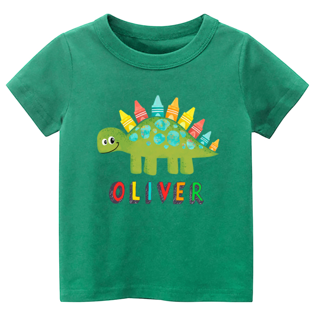 Personalized Stegosaur Back To School Toddler Shirts