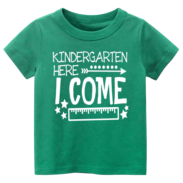 Kindergarten Here I Come Back To School Toddler Shirts