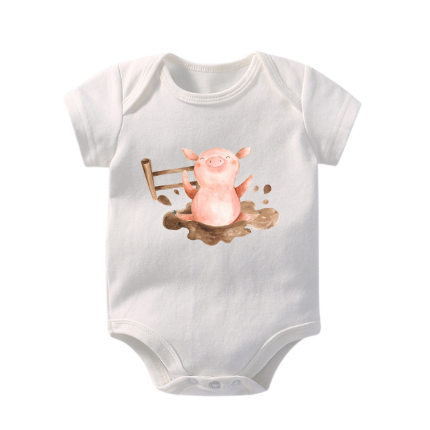 Personalized Mud Pig Baby Bodysuit
