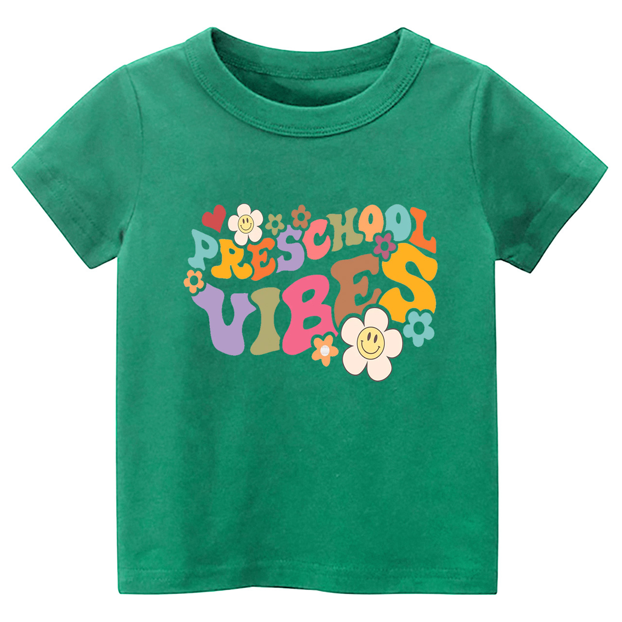 Retro PRESCHOOL Vibes Back To School Shirt For Kids