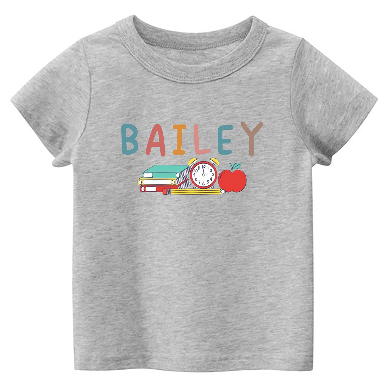 Custom Books & Apples Back To School Shirt For Kids