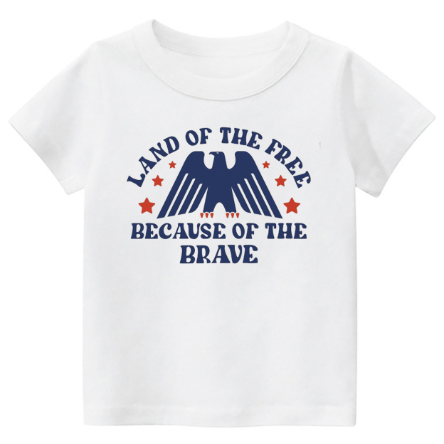 Land Of The Free Because Of The Brave Toddler Shirt