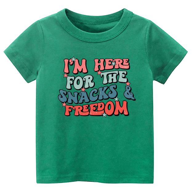 I'm Here For The Snacks & Freedom America Toddler Shirt
