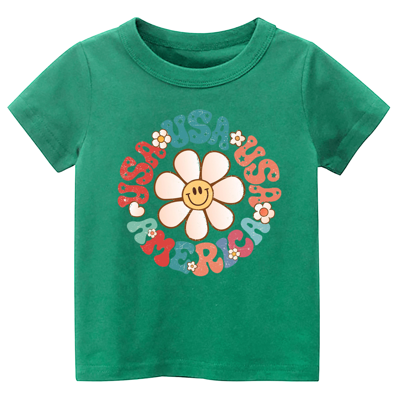 USA America Smiley Face Toddler Shirt