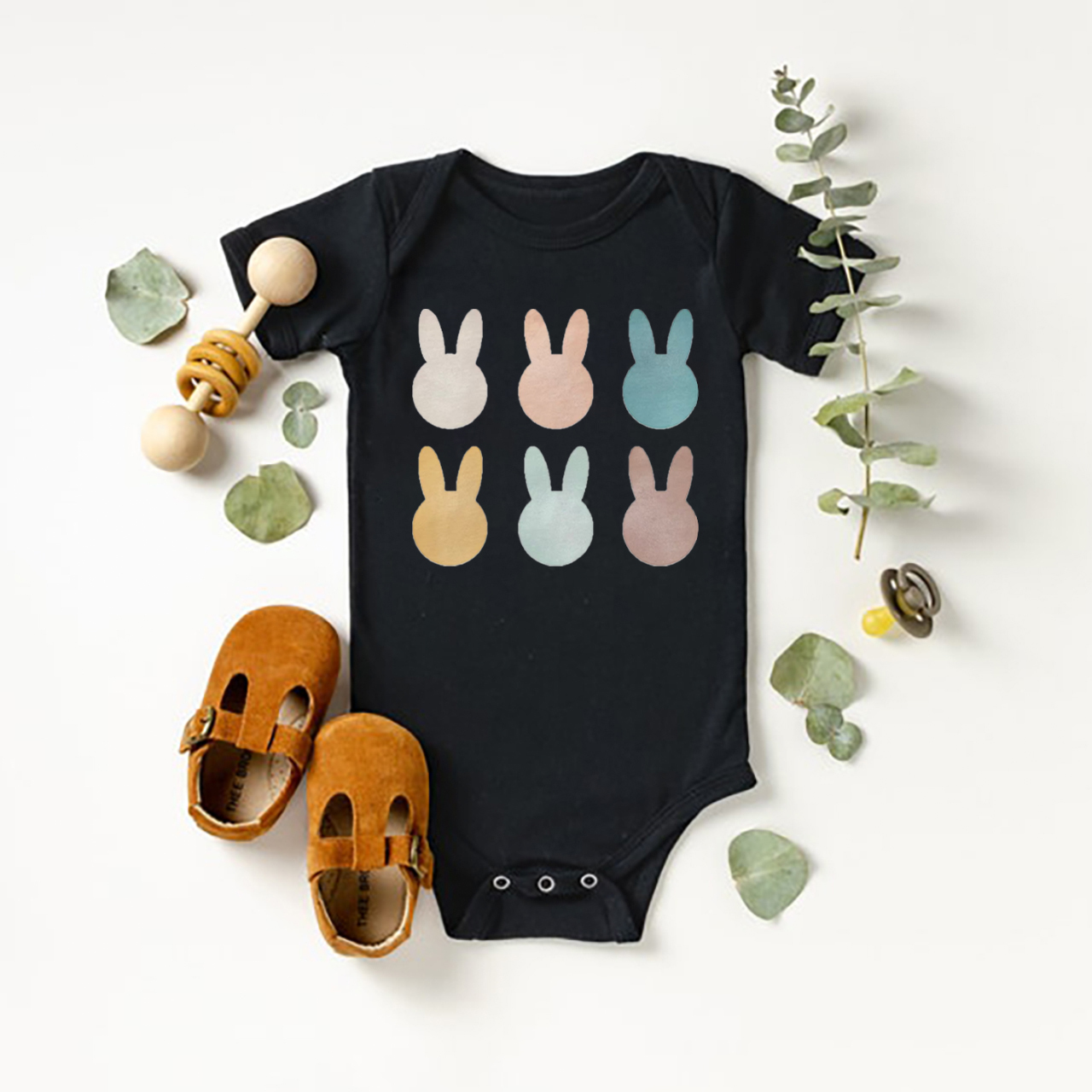 Easter Retro Bunny Baby Bodysuit