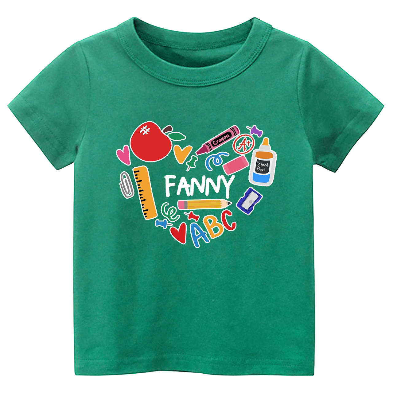 Personalized Back To School Heart Kids Shirt