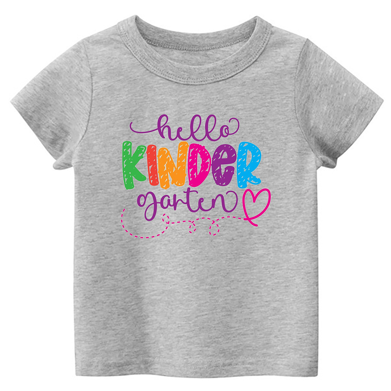 Hello Kindergarten - Hand Lettered School Shirt For Kids