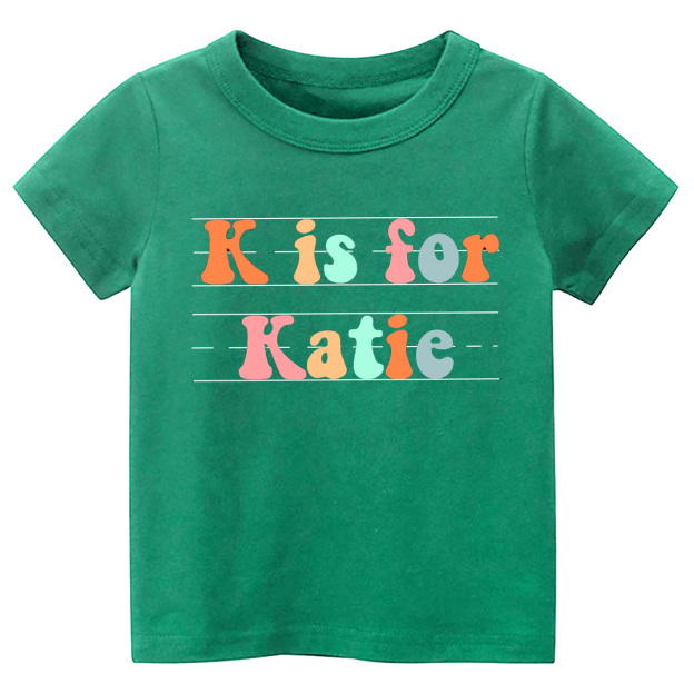  Personalized Alphabet Name Preschool Shirt For Kids