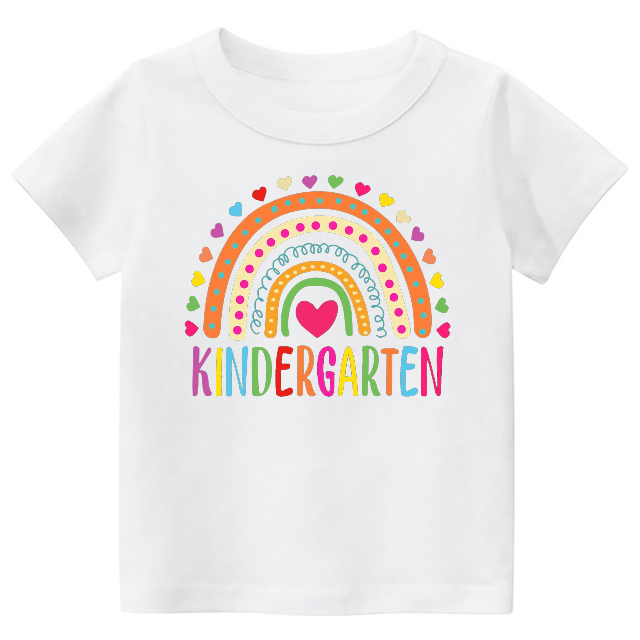 Heart Rainbow Kindergarten Shirts For School Kids