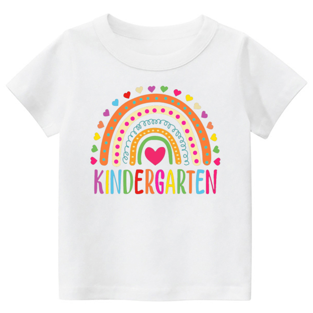 Heart Rainbow Kindergarten Shirts For School Kids