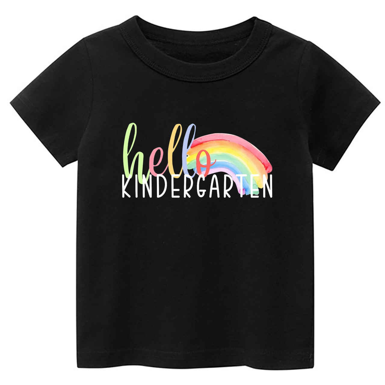 Hello Kindergarten Rainbow School Life Kids Shirts