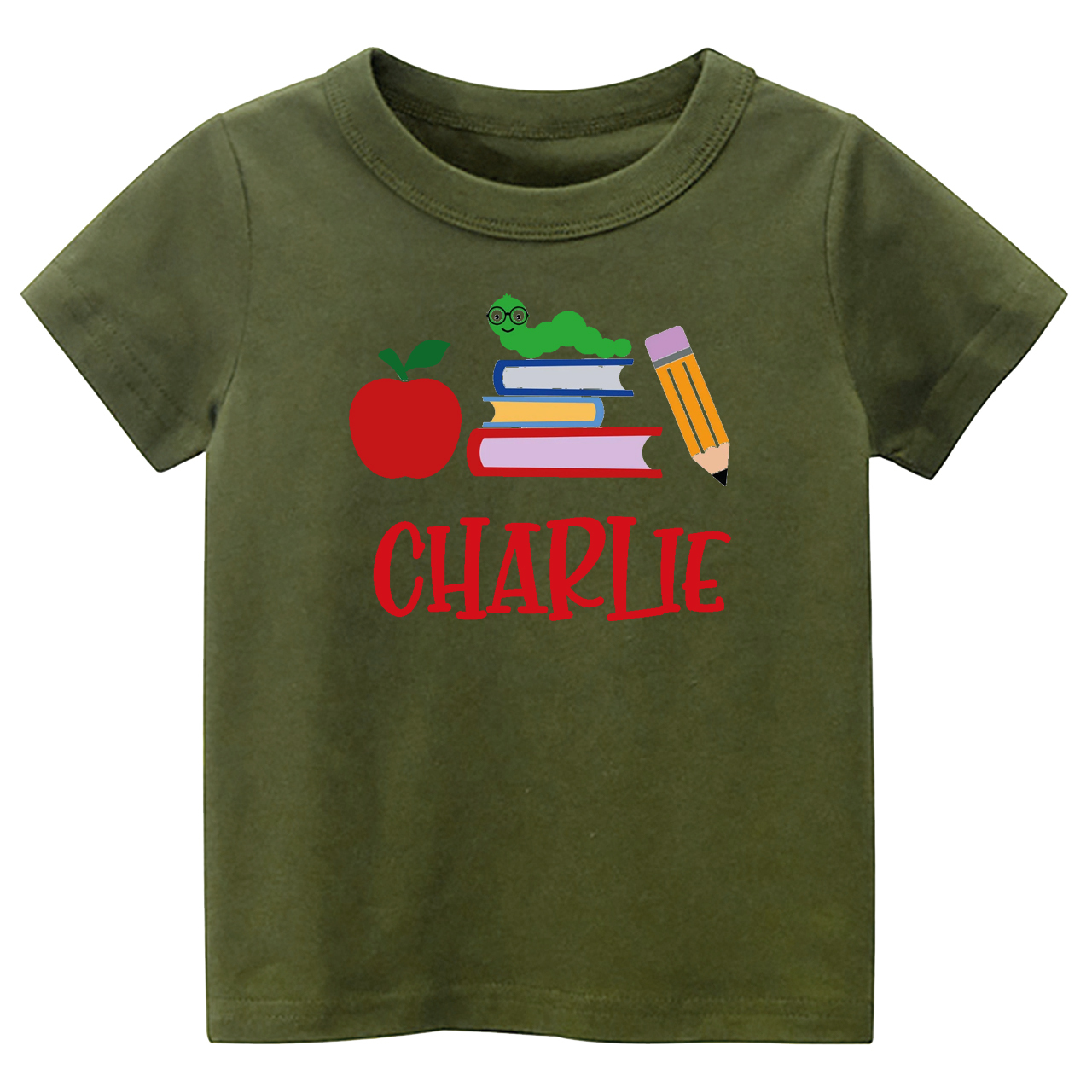Caterpillar Back To School Custom Kids Shirts