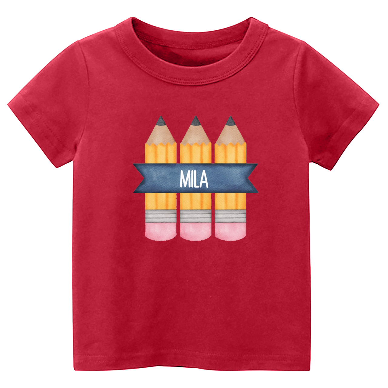 Personalized Back to School Pencil Name Kids Shirts