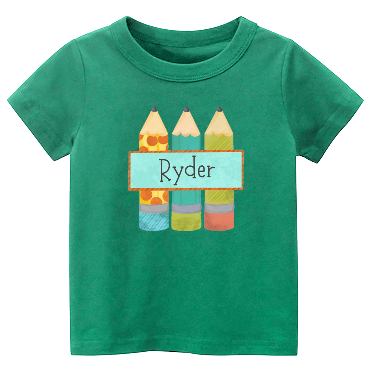 Personalized Three Pencils Back to School Kids Shirts
