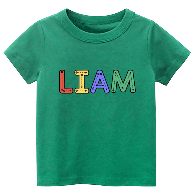 Personalized Tracing Alphabet Name Back To School Kids Shirts
