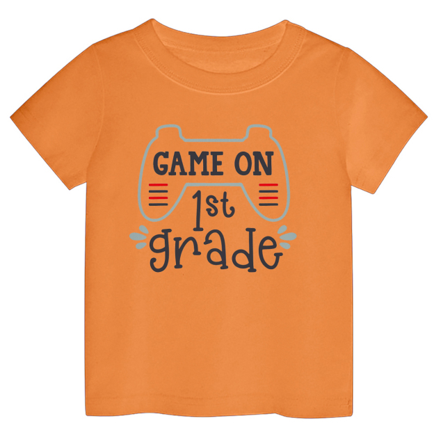 Personalized Game On XX Grade Kids Shirts