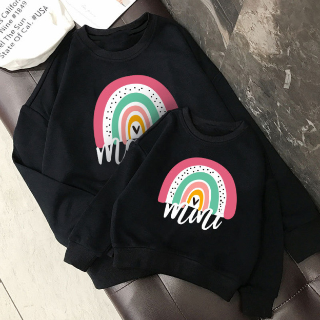 Mama Mini Rainbow Matching Sweatshirt