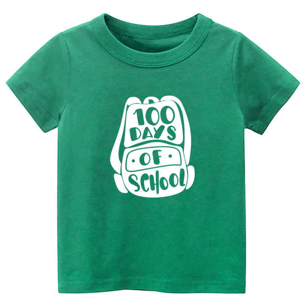 100 Days of School Backpack Kids T-shirts