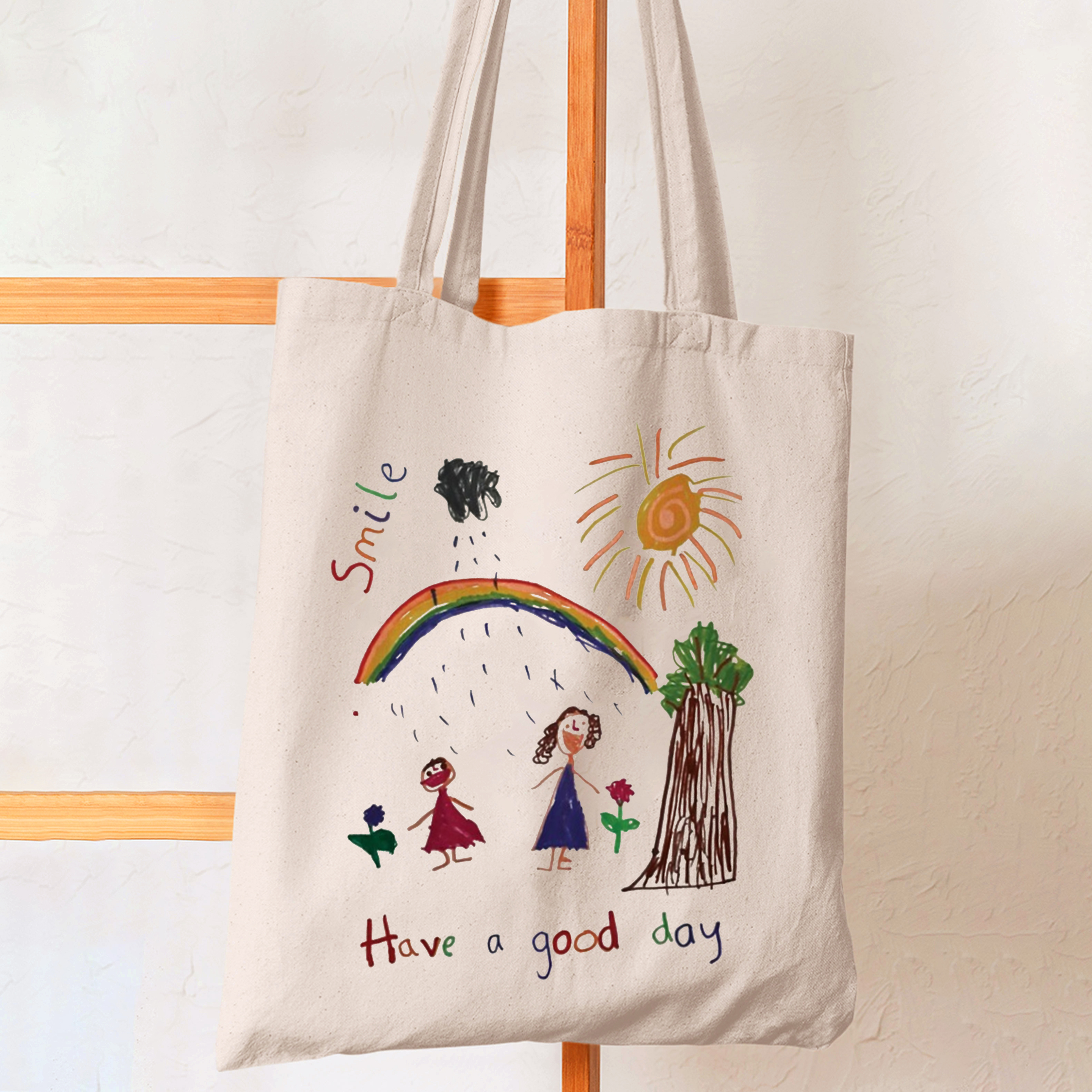 Personalized Have A Good Day Kids School Tote Bag