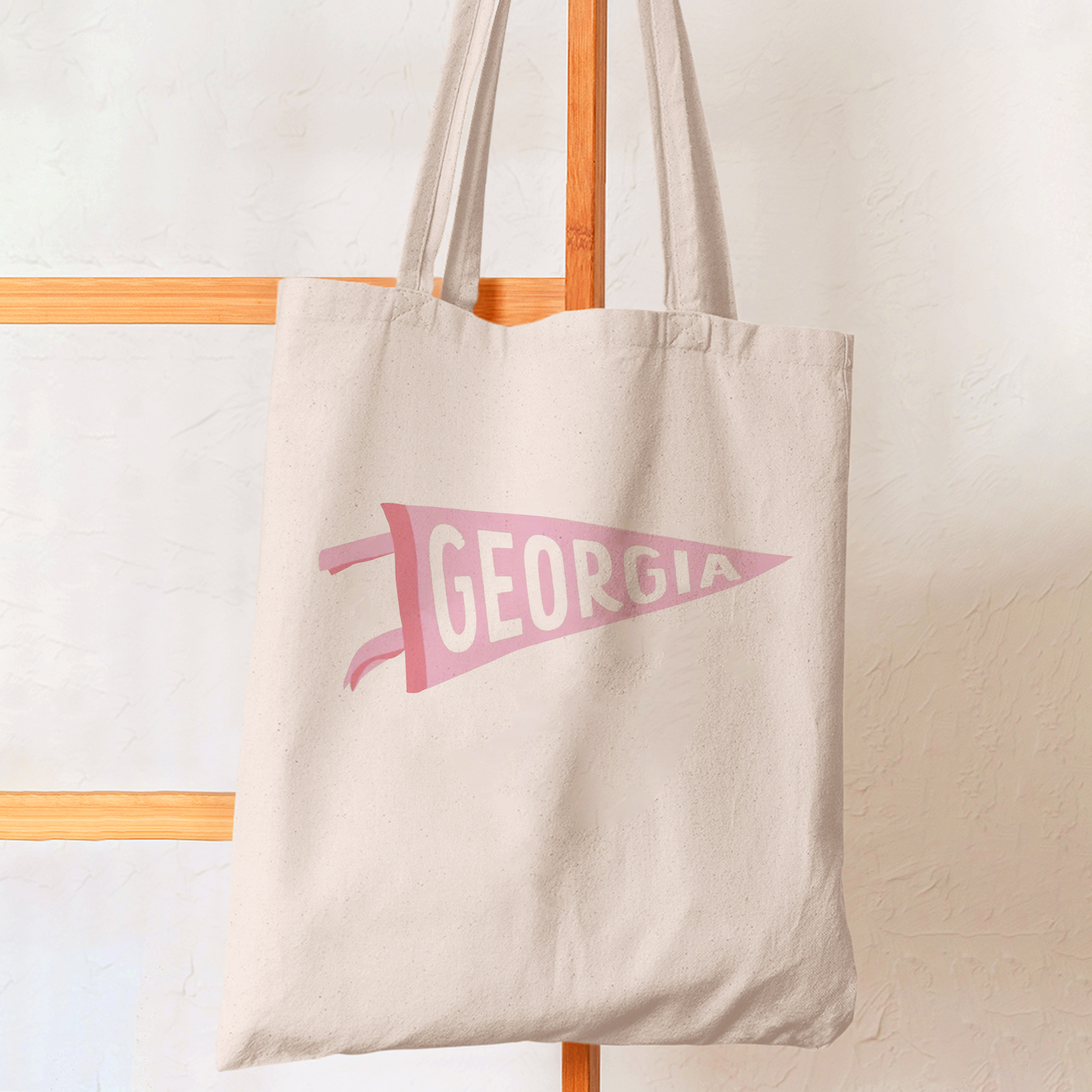 Personalized Pennant Kids Name School Tote Bag