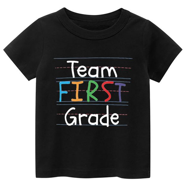 Team First Grade Back To School Kids T-shirts