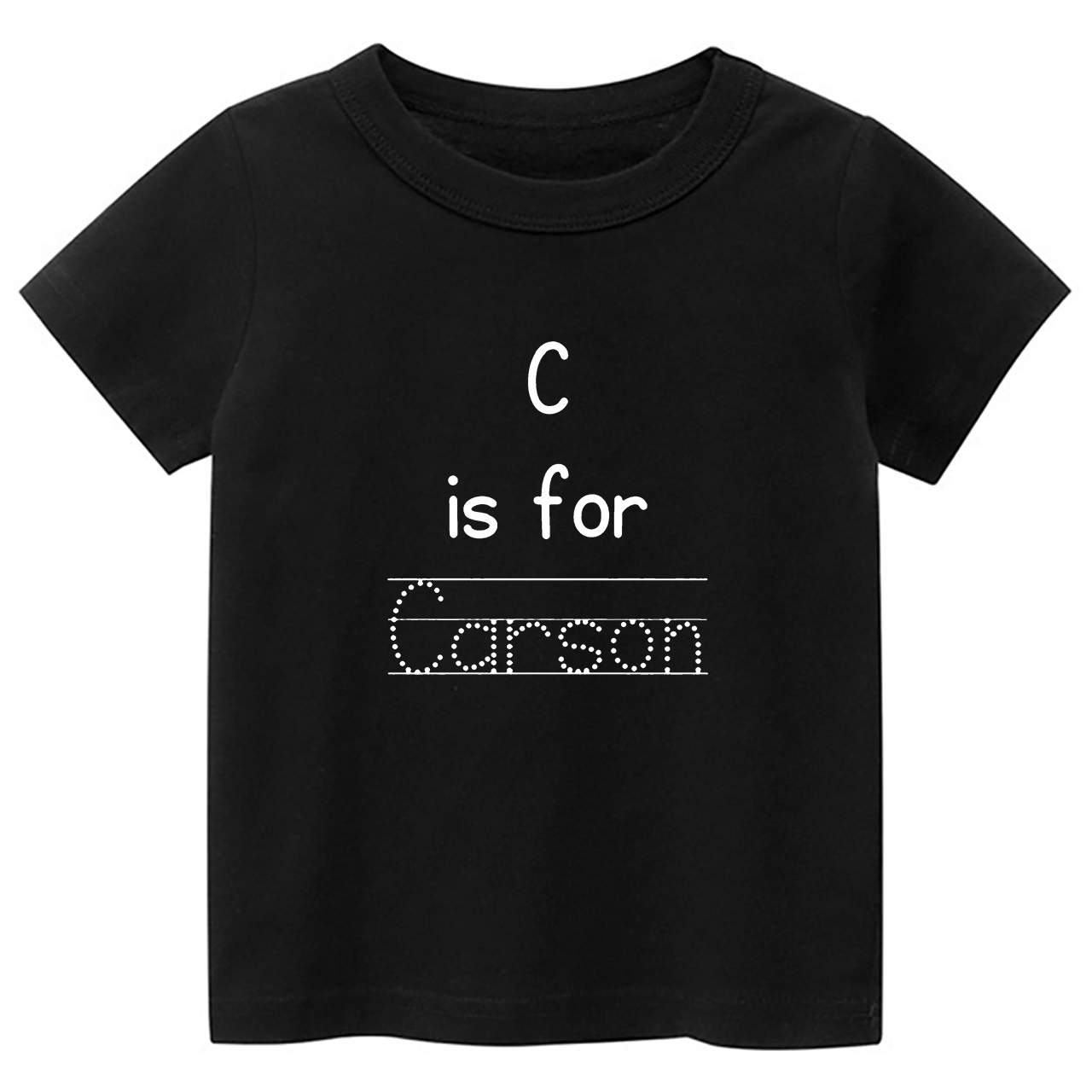 Personalized Alphabet Is For Name Back To School Kids T-shirts