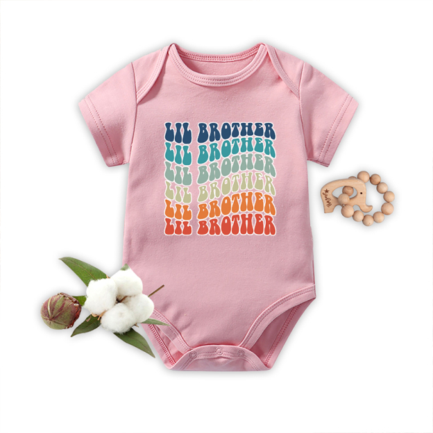 Retro Lil Brother Baby Bodysuit