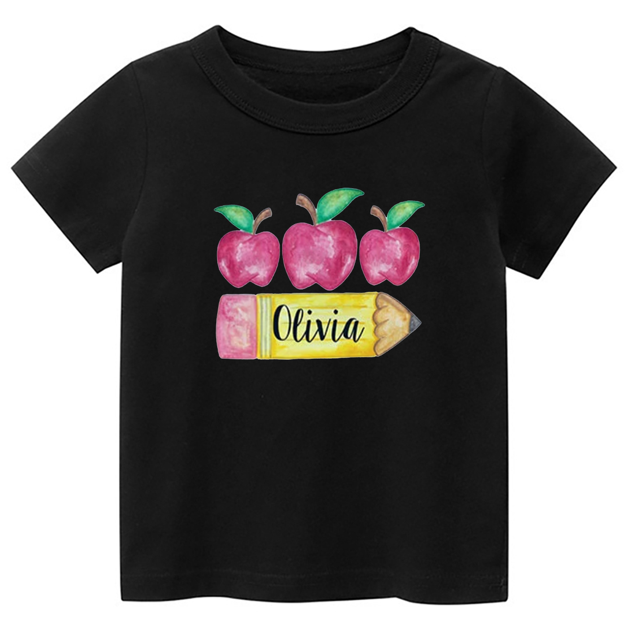 Personalized Back To School Shirt For Kids Apple Design