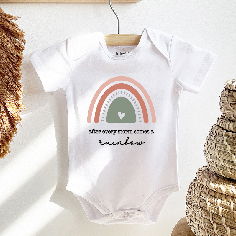 After Every Storm Comes A Rainbow Baby Bodysuit