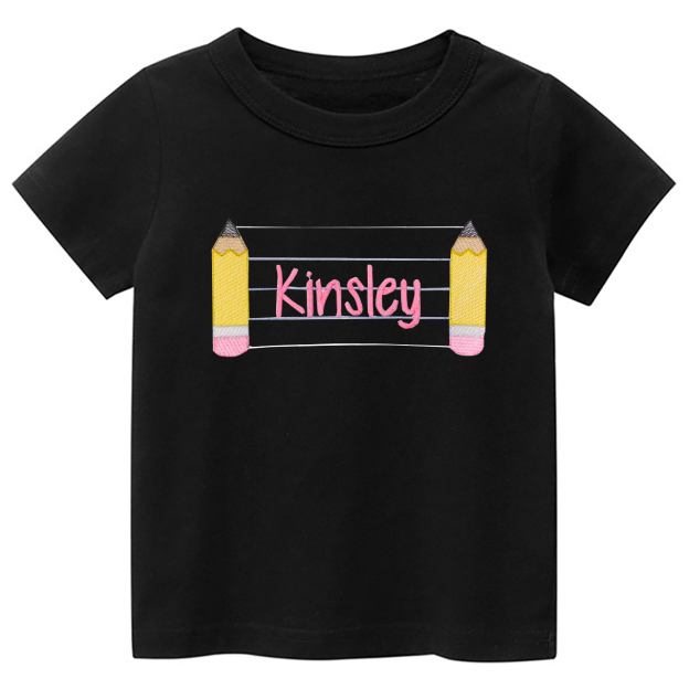 Personalized Back To School Pencil Name Tees