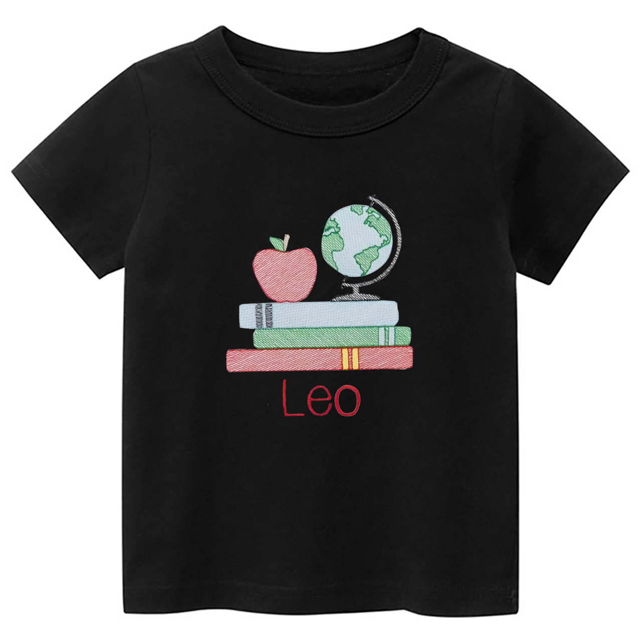 Vintage Globe Book Personalized Back to School T-Shirt