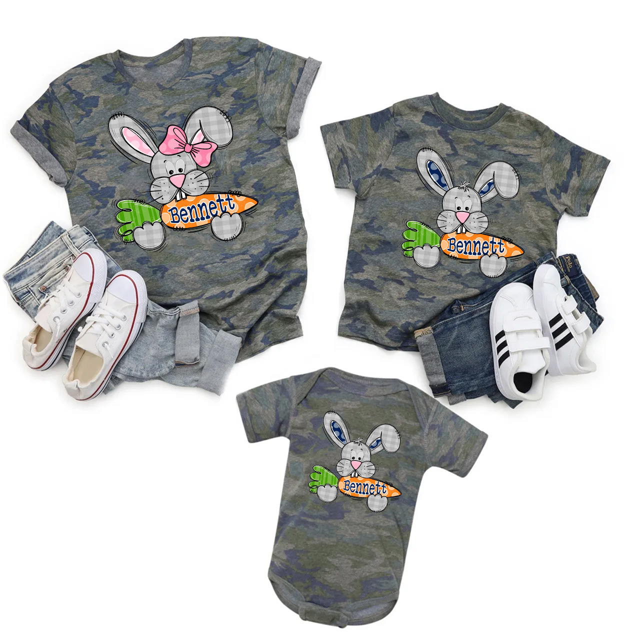 Personalized Easter Rabbit And Carrot For Easter Day