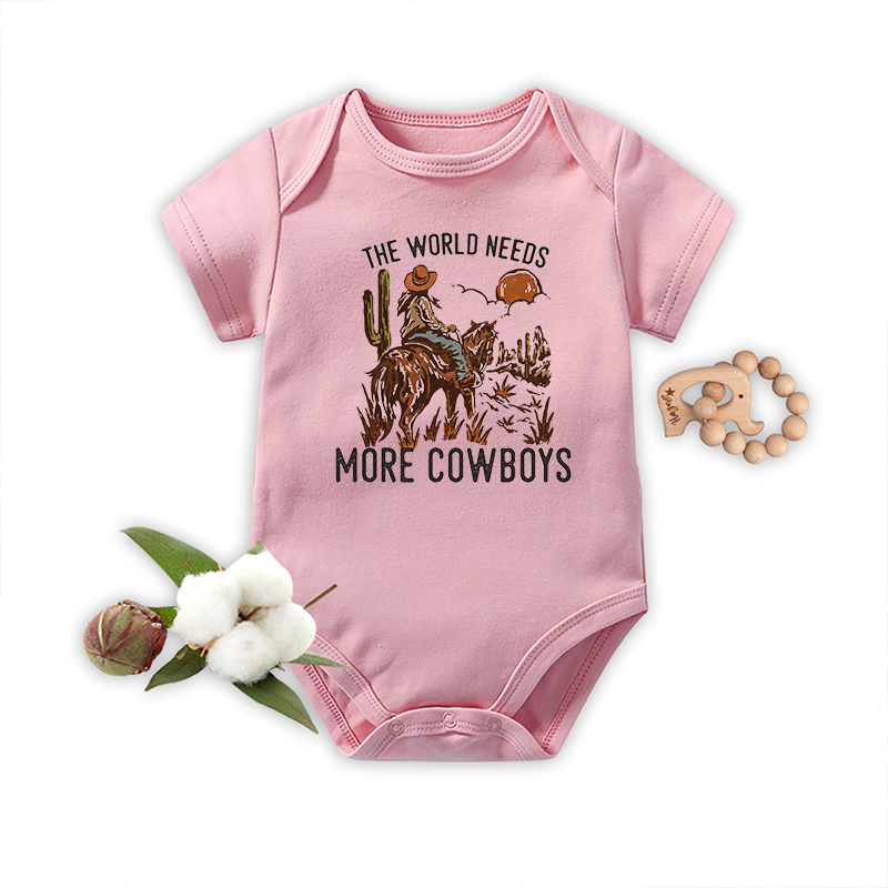 The World Needs More Cowboys Baby Bodysuit