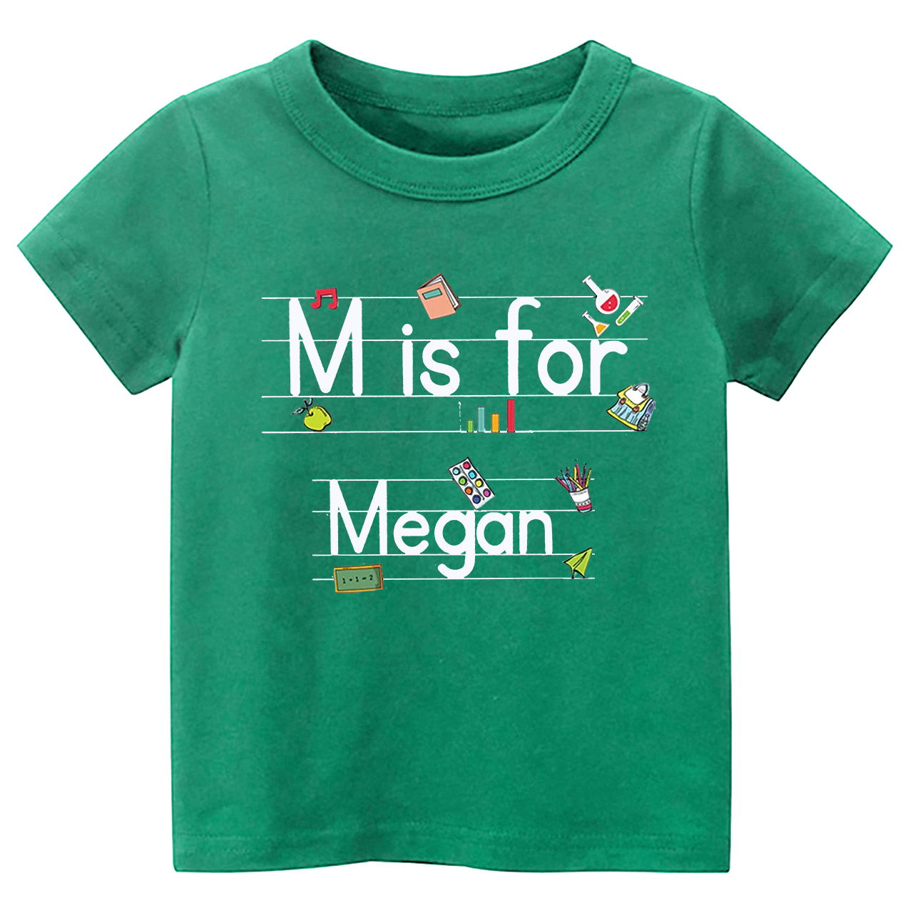 Cute Line Custom Name Back To School Tees