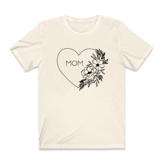 Floral Heart Shirt For Best Mom