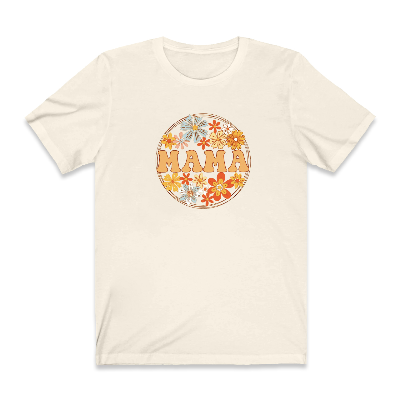 Retro Wild Flowers Mama Shirt Gift For Woman