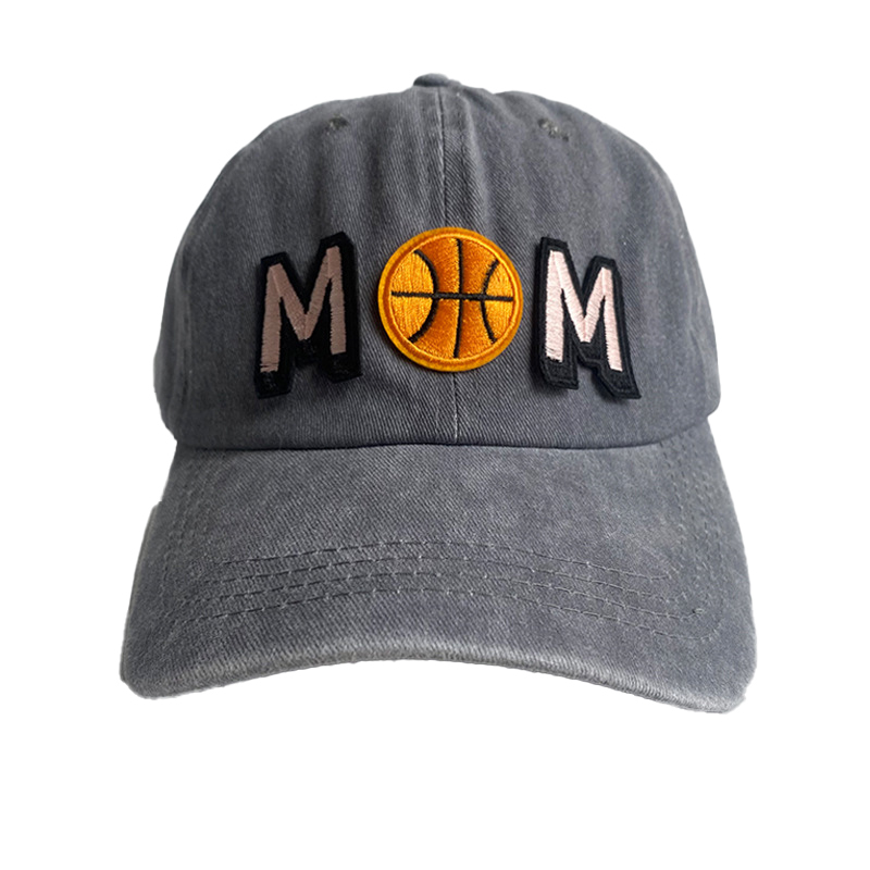 Basketball Mom Letter Embroidered Baseball Caps