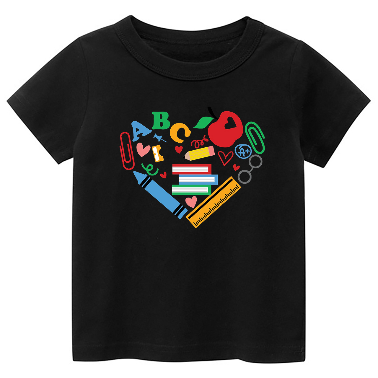 I love school - Children's Heart T-Shirt