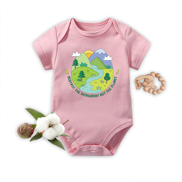 Destroy The Patriarchy Earth Day Baby Bodysuit