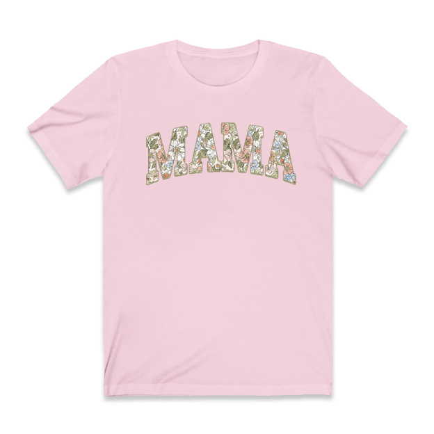 Summer Floral Mama Retro Mom Shirt