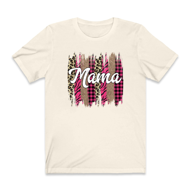 Leopard And Pink Plaid Mom Shirt